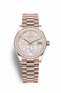 Rolex Datejust 31 Rose Gold / Diamond / Butterfly / President 278285rbr-0010