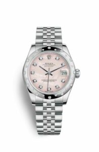 Rolex Datejust 31 Stainless Steel Domed Diamond / Jubilee / Pink MOP 178344-0018