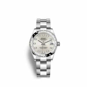 Rolex Datejust 31 Stainless Steel Domed Diamond / Oyster / Silver - Diamond 278344rbr-0031