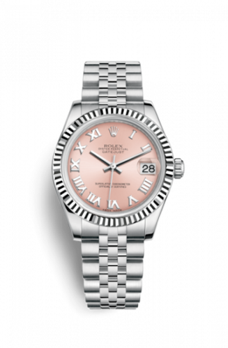 Rolex Datejust 31 Stainless Steel Fluted / Jubilee / Pink Roman 178274-0077