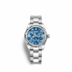 Rolex Datejust 31 Stainless Steel Fluted / Oyster / Blue - Floral 278274-0035
