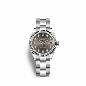 Rolex Datejust 31 Stainless Steel Fluted / Oyster / Grey - Diamonds 278274-0007