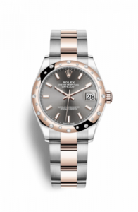 Rolex Datejust 31 Stainless Steel/ Rose Gold / Domed - Diamond / Grey / Oyster 278341rbr-0017