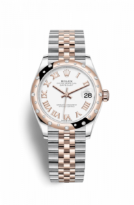 Rolex Datejust 31 Stainless Steel/ Rose Gold / Domed - Diamond / White - Roman / Jubilee 278341rbr-0002