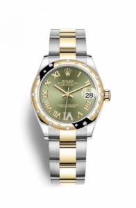 Rolex Datejust 31 Stainless Steel / Yellow Gold / Domed - Diamond / Olive - Roman / Oyster 278343rbr-0015
