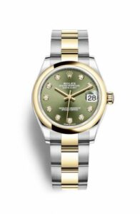 Rolex Datejust 31 Stainless Steel / Yellow Gold / Domed / Olive - Diamond / Oyster 278243-0029
