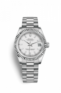 Rolex Datejust 31 White Gold Fluted / President / White 178279-0079