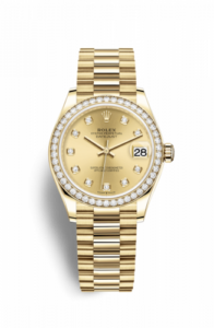 Rolex Datejust 31 Yellow Gold / Diamond / Champagne - Diamond / President 278288rbr-0005