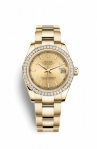 Rolex Datejust 31 Yellow Gold Diamond / Oyster / Champagne 178288-0059