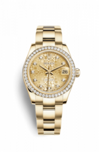 Rolex Datejust 31 Yellow Gold Diamond / Oyster / Champagne Computer 178288-0084
