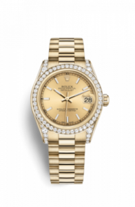 Rolex Datejust 31 Yellow Gold Diamond / President / Champagne 178158-0076
