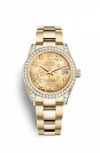 Rolex Datejust 31 Yellow Gold Diamond / President / Champagne Floral 178158-0091