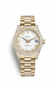Rolex Datejust 31 Yellow Gold Diamond / President / White Roman 178158-0054