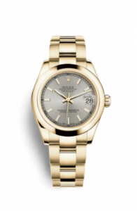 Rolex Datejust 31 Yellow Gold Domed / Oyster / Silver 178248-0020