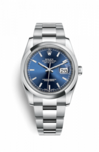 Rolex Datejust 36 Stainless Steel Domed / Oyster / Blue 116200-0057
