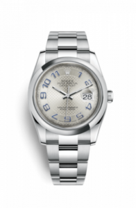 Rolex Datejust 36 Stainless Steel Domed / Oyster / Silver Arabic 116200-0074