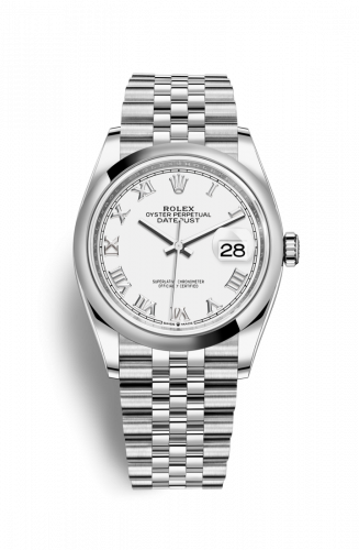 Rolex Datejust 36 Stainless Steel / Domed / White Roman / Jubilee 126200-0007