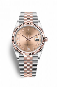 Rolex Datejust 36 Stainless Steel / Everose / Fluted / Rose Roman / Jubilee 126231-0027