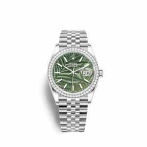 Rolex Datejust 36 Stainless Steel / Diamond / Green - Palm / Jubilee 126284RBR-0039