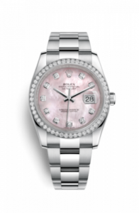 Rolex Datejust 36 Stainless Steel Diamond / Oyster / Pink MOP 116244-0018