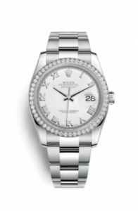 Rolex Datejust 36 Stainless Steel Diamond / Oyster / Silver 116244-0023
