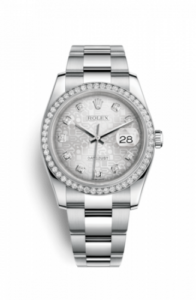 Rolex Datejust 36 Stainless Steel Diamond / Oyster / Silver Computer 116244-0024