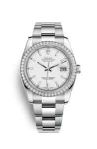 Rolex Datejust 36 Stainless Steel Diamond / Oyster / White 116244-0057