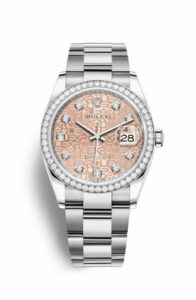 Rolex Datejust 36 Stainless Steel / Diamond / Pink Jubilee / Oyster 126284RBR-0016
