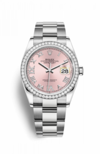 Rolex Datejust 36 Stainless Steel / Diamond / Pink Roman-Diamonds / Oyster 126284RBR-0024
