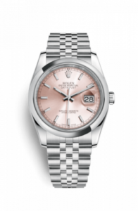 Rolex Datejust 36 Stainless Steel Domed / Jubilee / Pink 116200-0095