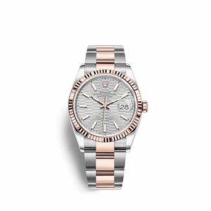 Rolex Datejust 36 Stainless Steel / Everose / Fluted / Silver - Fluted / Oyster 126231-0034