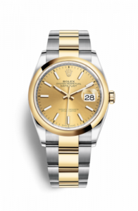 Rolex Datejust 36 Stainless Steel / Yellow Gold / Smooth / Champagne / Oyster 126203-0016