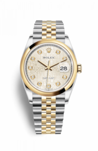 Rolex Datejust 36 Stainless Steel / Yellow Gold / Smooth / Silver Computer / Jubilee 126203-0027