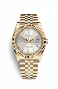Rolex Datejust 36 Yellow Gold Fluted / Jubilee / Silver 116238-0071