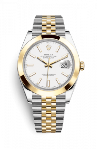 Rolex Datejust 41 Rolesor Yellow Smooth / Jubilee / White 126303-0016