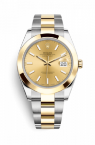 Rolex Datejust 41 Rolesor Yellow Smooth / Oyster / Champagne 126303-0009