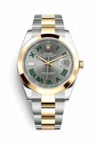 Rolex Datejust 41 Rolesor Yellow Smooth / Oyster / Slate - Roman 126303-0019