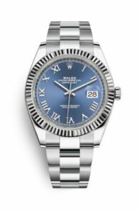 Rolex Datejust 41 Stainless Steel Fluted / Blue - Roman / Oyster 126334-0025