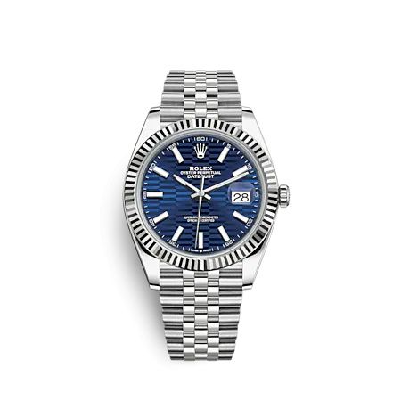 Rolex Datejust 41 Stainless Steel Fluted / Jubilee / Blue - Fluted 126334-0032