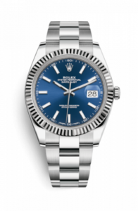 Rolex Datejust 41 Stainless Steel Fluted / Oyster / Blue 126334-0001