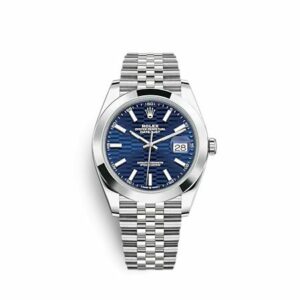 Rolex Datejust 41 Stainless Steel Smooth / Jubilee / Blue- Fluted 126300-0024