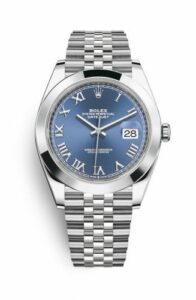Rolex Datejust 41 Stainless Steel Smooth / Jubilee / Blue Roman 126300-0018