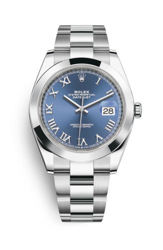 Rolex Datejust 41 Stainless Steel Smooth / Oyster / Blue Roman 126300-0017