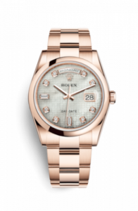 Rolex Day-Date 36 Everose Domed / Oyster / Oxford MOP 118205f-0115