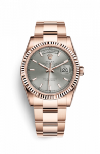 Rolex Day-Date 36 Everose Fluted / Oyster / Grey 118235f-0134