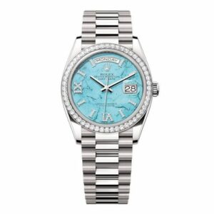 Rolex Day-Date 36 White Gold - Diamond / Turquoise / President 128349RBR-0031