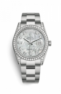 Rolex Day-Date 36 White Gold Diamonds / Oyster / MOP 118389-0069