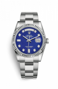 Rolex Day-Date 36 White Gold Fluted / Oyster / Lapis Lazuli 118239-0279