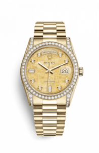 Rolex Day-Date 36 Yellow Gold Diamonds / President / Champagne MOP Computer 118388-0038