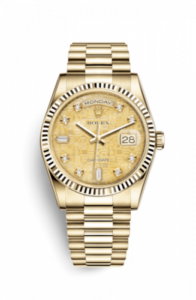 Rolex Day-Date 36 Yellow Gold Fluted / President / Champagne MOP Computer 118238-0105